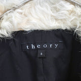 セオリー ウール カシミア ラム ファー コート レディース ブラック