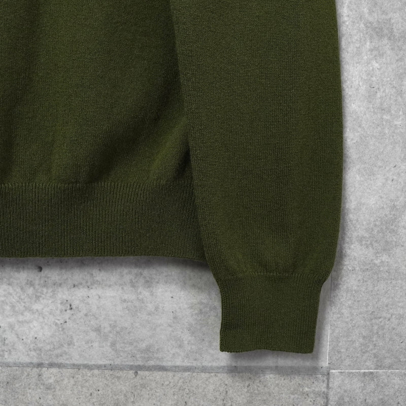 バーバリー ホースロゴ ハーフジップ ニット カーキ