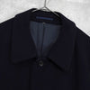 イヴ サンローラン ヴィンテージ ウールコート ステンカラーコート ネイビー