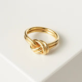 セリーヌ ダブルノット リング 指輪 GP ゴールド 15号 メンズ / レディース