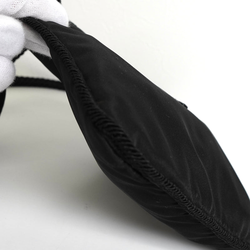 プラダ テスート ポコノ ナイロン ビーズ タッセル ミニ ショルダーバッグ ポシェット ブラック