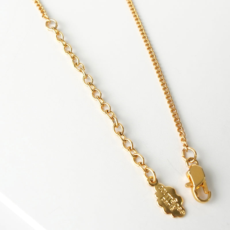 クレージュ ヴィンテージ ラウンド ロゴ ネックレス GP ゴールド