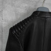 プラダ ダブル レザージャケット レディース ブラック