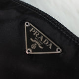 Prada Pocono Tessuto Nylon Shoulder Bag with Triangle Logo in Black