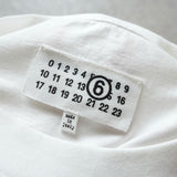エムエムシックス メゾン マルジェラ パッチワーク オーバーサイズ Tシャツ ホワイト