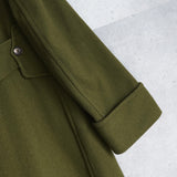 ワイズ レッド レーベル ダブルブレスト ウールコート カーキ