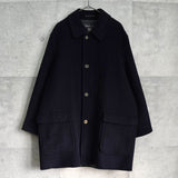 バーバリー ヴィンテージ カシミヤ混紡 ウールコート ブラック