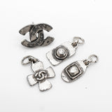 シャネル ココマーク カンボン クロス チャーム シルバー