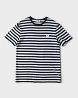 アクネ ストゥディオズ フェイスロゴ ボーダー Tシャツ ホワイト / ブラック