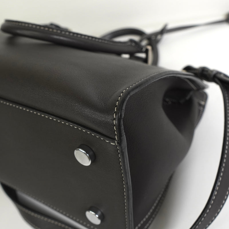 サンローラン ベイビーカバス レザー 2way ハンドバッグ ショルダーバッグ グレー