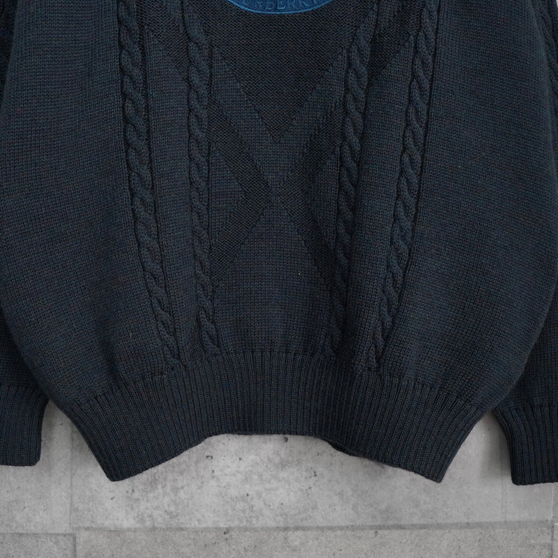 バーバリー ヴィンテージ ホースロゴ ニット グリーン系