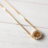 Rhinestone Gold Necklace