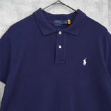 深海军蓝 Ralph Lauren 徽标刺绣短袖 Polo 衫