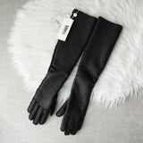 エムエムシックス メゾンマルジェラ ロング レザー 手袋 グローブ ブラック メンズ タグ付き未使用品