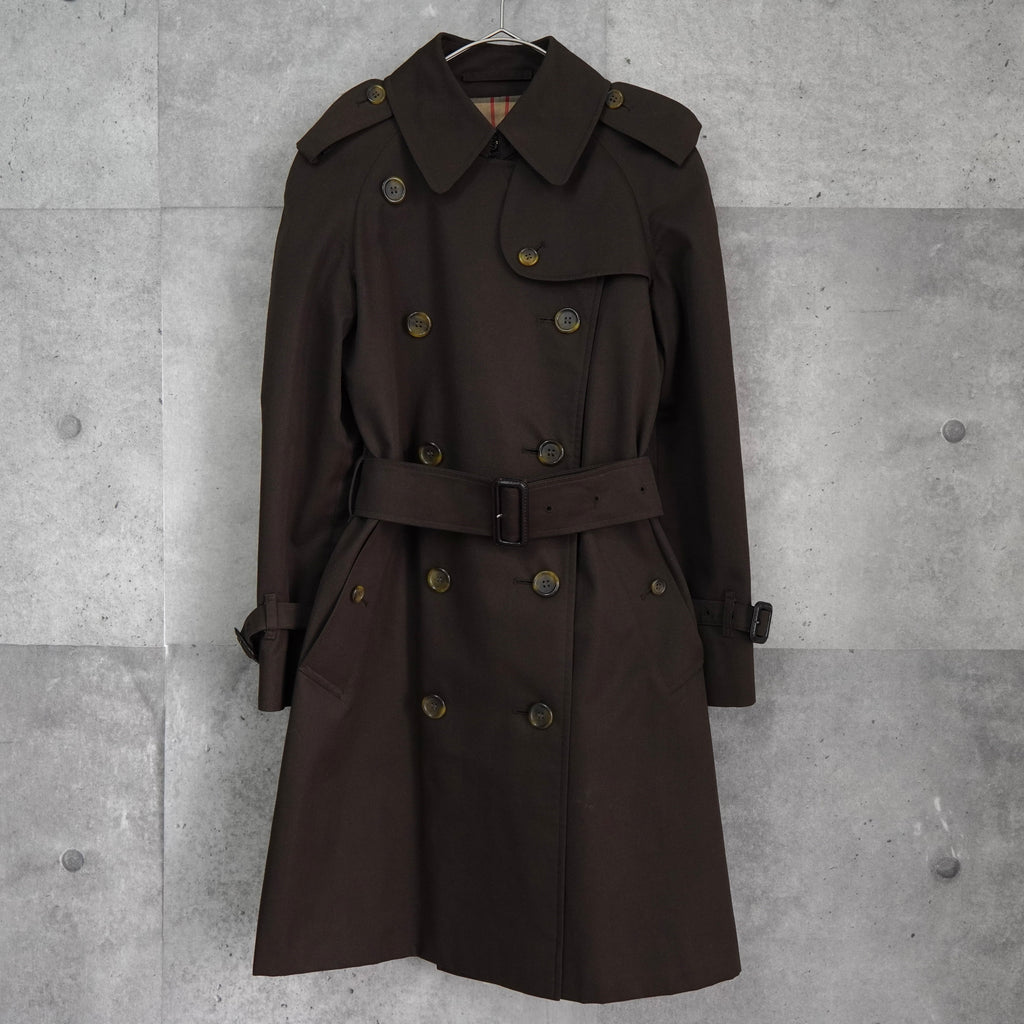 バーバリー ヴィンテージ ノバチェック キルティング裏地 トレンチコート ブラウン レディース