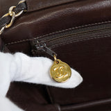 シャネル ココマーク マトラッセ ラムスキン チェーン ショルダーバッグ ブラウン 0番台7桁