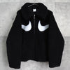 ナイキ ビッグ スウッシュロゴ ボアジャケット ブラック