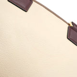 ロエベ アマソナ28 レザー バイカラー ハンドバッグ ベージュ / ブラウン