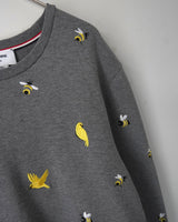トムブラウン バード ビー 刺繍 スウェット グレー サイズ3 レディース