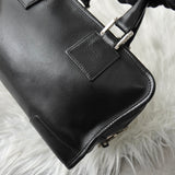 ロエベ アマソナ28 アナグラム レザー ミニボストンバッグ ハンドバッグ ブラック