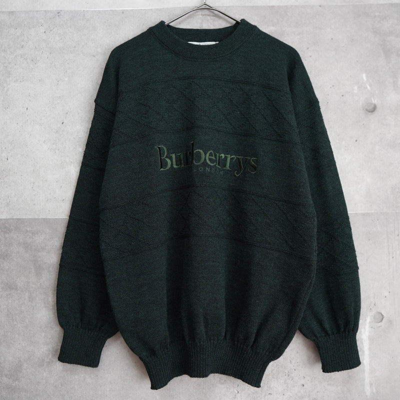 80's〜90's｜Big Logo Embroidery Sweater｜Made in England