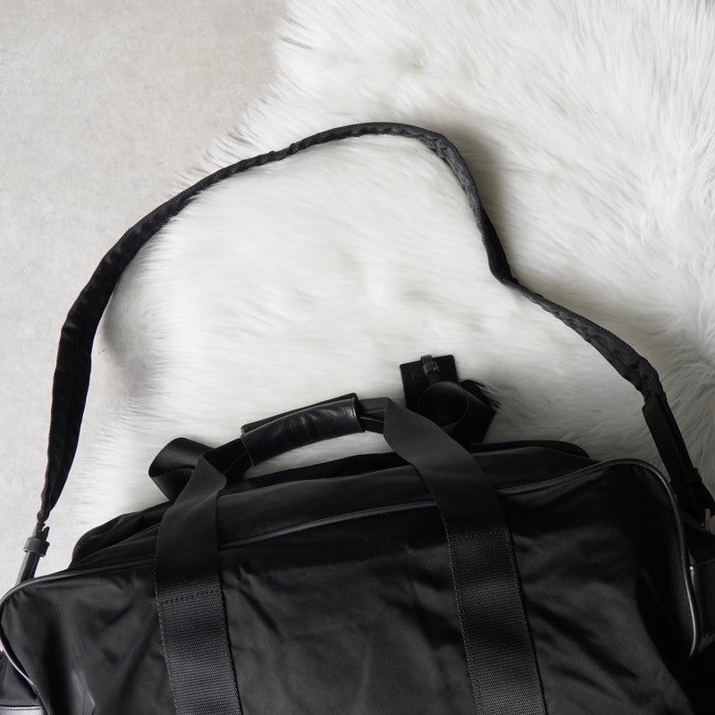 プラダ テスート ポコノ ナイロン / サフィアーノレザー 2way ボストンバッグ ブラック