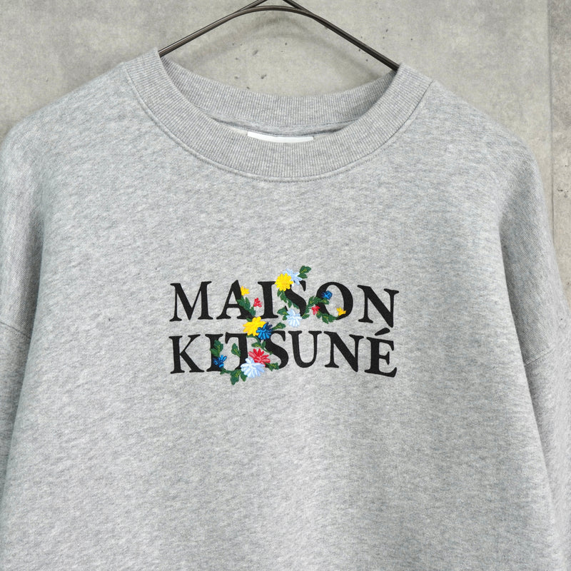 メゾン キツネ フラワーロゴ スウェット グレー