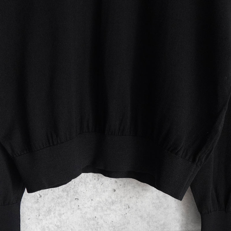 イヴサンローラン ヴィンテージ YSLロゴ モックネック ニット ブラック