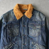 ディーゼル ボア デニムジャケット インディゴブルー