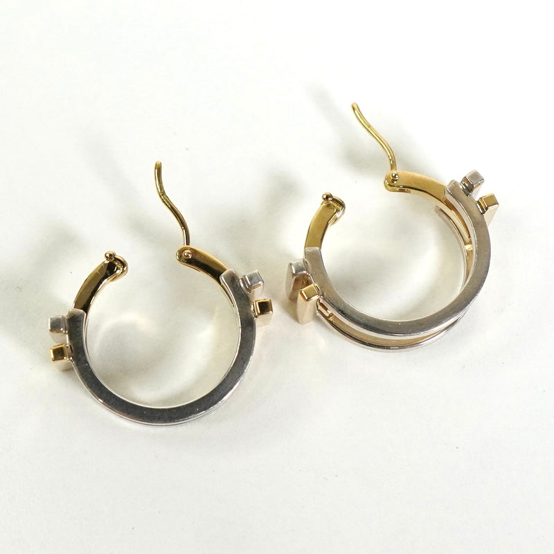 ティファニー アクシスフープ 925 × 750 コンビ ピアス シルバー925 K18 18金 ゴールド