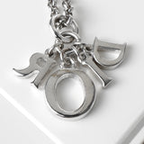 クリスチャン ディオール Diorロゴ チェーン ネックレス シルバー