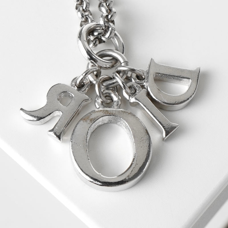 クリスチャン ディオール Diorロゴ チェーン ネックレス シルバー