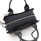 シャネル ドーヴィル キャンバス レザー 2way ハンドバッグ チェーンショルダーバッグ ブラック A番台8桁