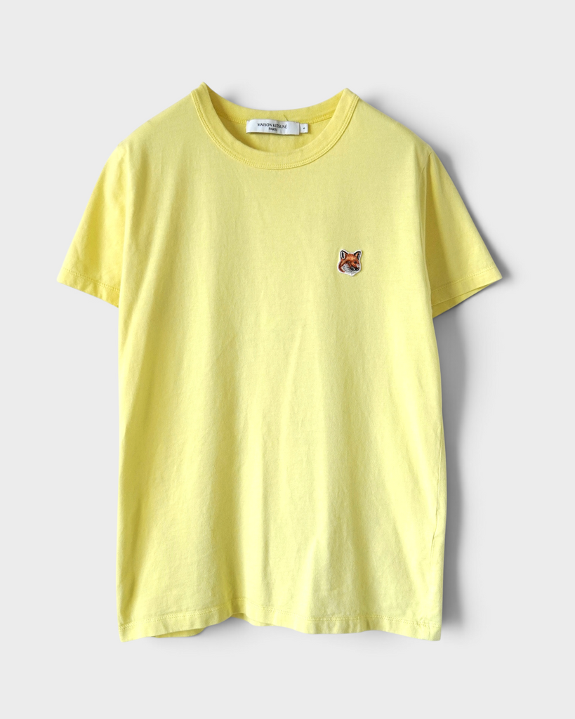 メゾン キツネ フォックスヘッド Tシャツ イエロー S レディース