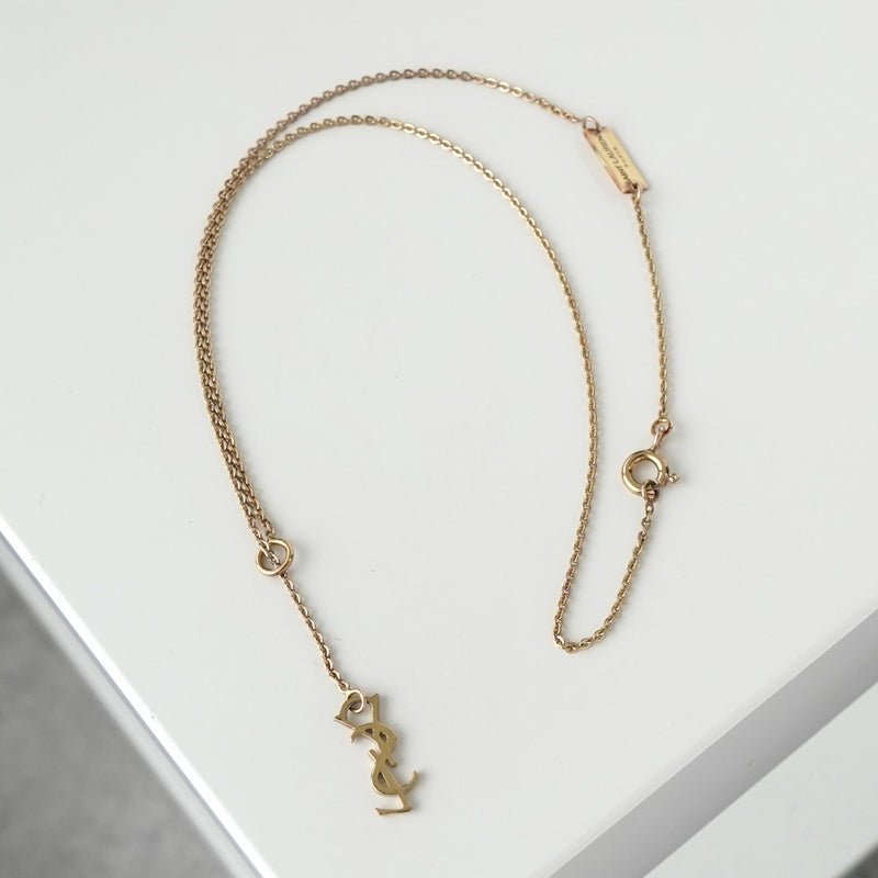 イヴサンローラン YSLロゴ GPゴールド ネックレス 箱付き