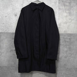 プラダ ナイロン 中綿 ステンカラーコート ブラック ウエストベルト付き