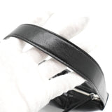 Half Shirring Ribbon Round Bag マーティン キム ロゴプレート リボン ワンショルダーバッグ ブラック