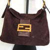 フェンディ マンマバケット スエード / レザー ワンショルダーバッグ ブラウン