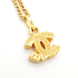 シャネル ココマーク ラインストーン ネックレス GP レディース