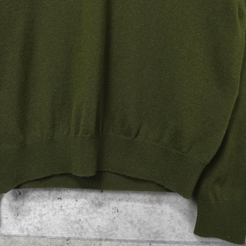 バーバリー ホースロゴ ハーフジップ ニット カーキ