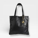 ロエベ アナグラム フラメンコ レザー トートバッグ ブラック