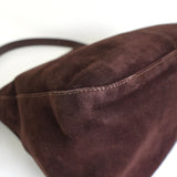 フェンディ マンマバケット スエード / レザー ワンショルダーバッグ ブラウン