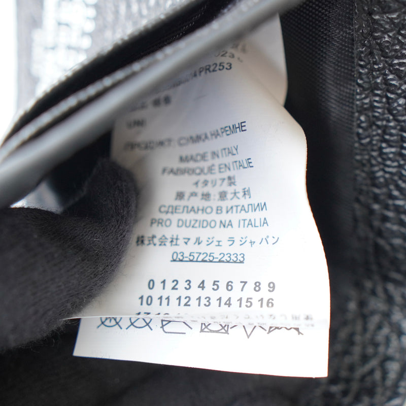 メゾン マルジェラ 4ステッチ 四つタグ レザー 三つ折り財布 コンパクトウォレット ブラック