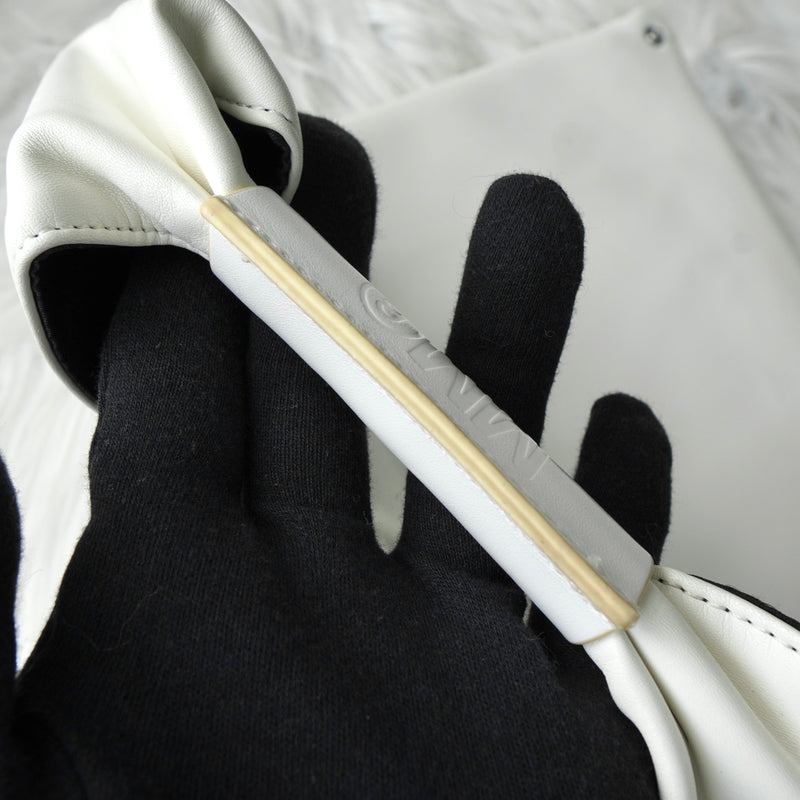 エムエムシックス メゾン マルジェラ ジャパニーズバッグ ミニ レザー ハンドバッグ ホワイト