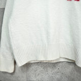 アミパリ アミ パリス ハートロゴ ニット アイボリー レディース