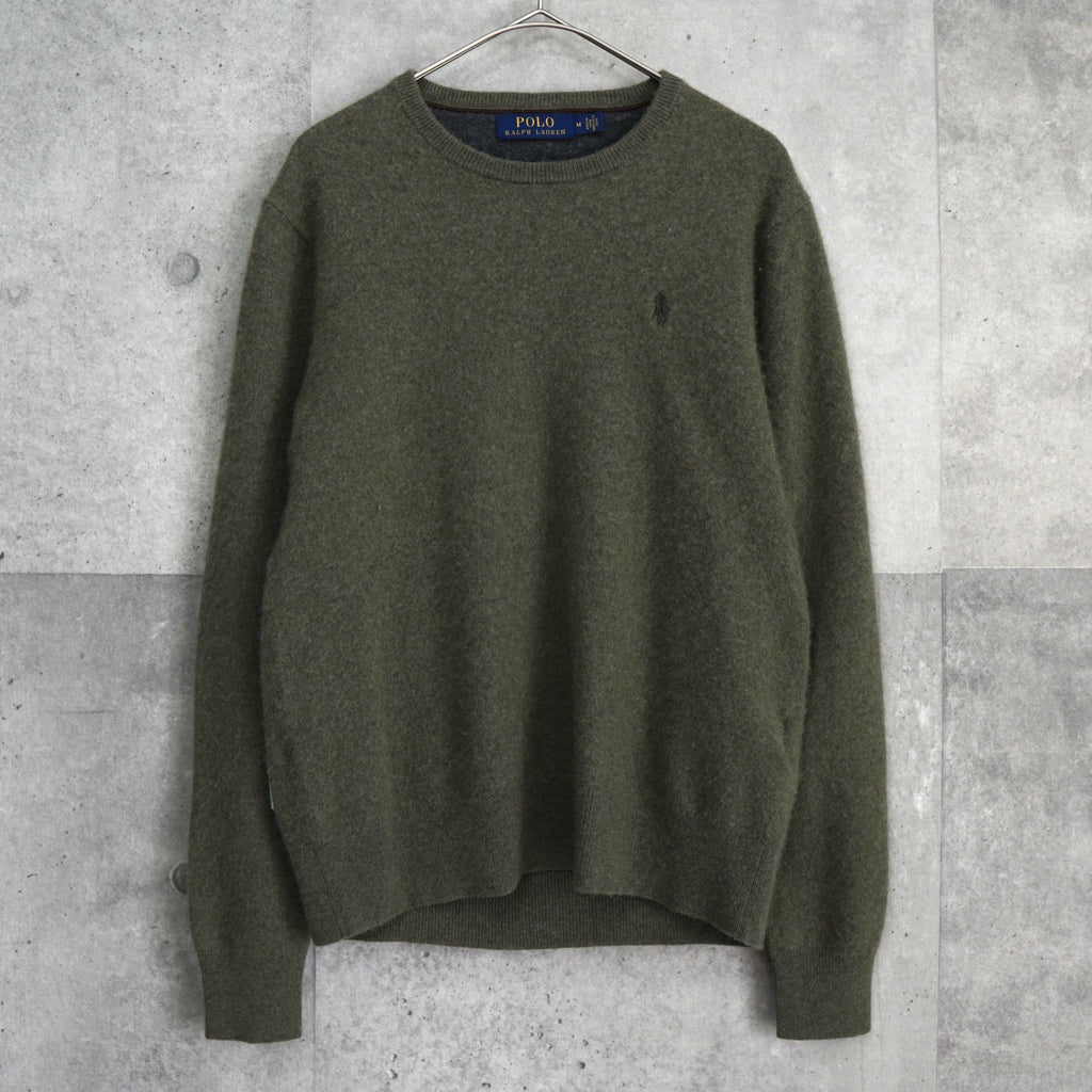 ポロ ラルフローレン ポニーロゴ ニット カーキ