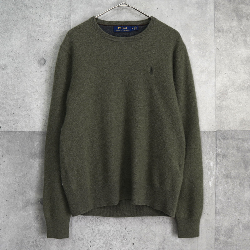 ポロ ラルフローレン ポニーロゴ ニット カーキ