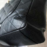 シャネル 9番台 ココマーク マトラッセ キャビアスキン チェーントートバッグ ブラック - NEWSED