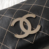 Chanel 9号 Coco Mark Wild Stitch 小羊皮链条单肩包（黑色）