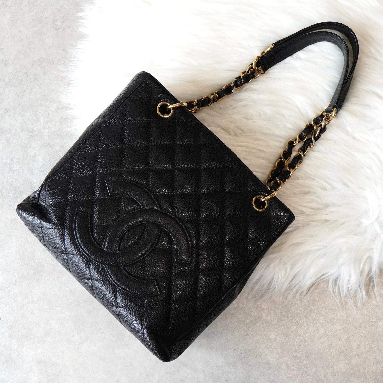 専用出品❤オークション中コメントより確認用出品です。CHANEL　販売不可 シャネル 9番台 ココマーク マトラッセ キャビアスキン チェーントート